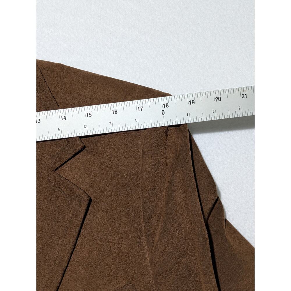Vintage Halston Faux Suede Blazer – Neiman Marcus – Brown‎ – Men's M (Est.) - Picture 10 of 16